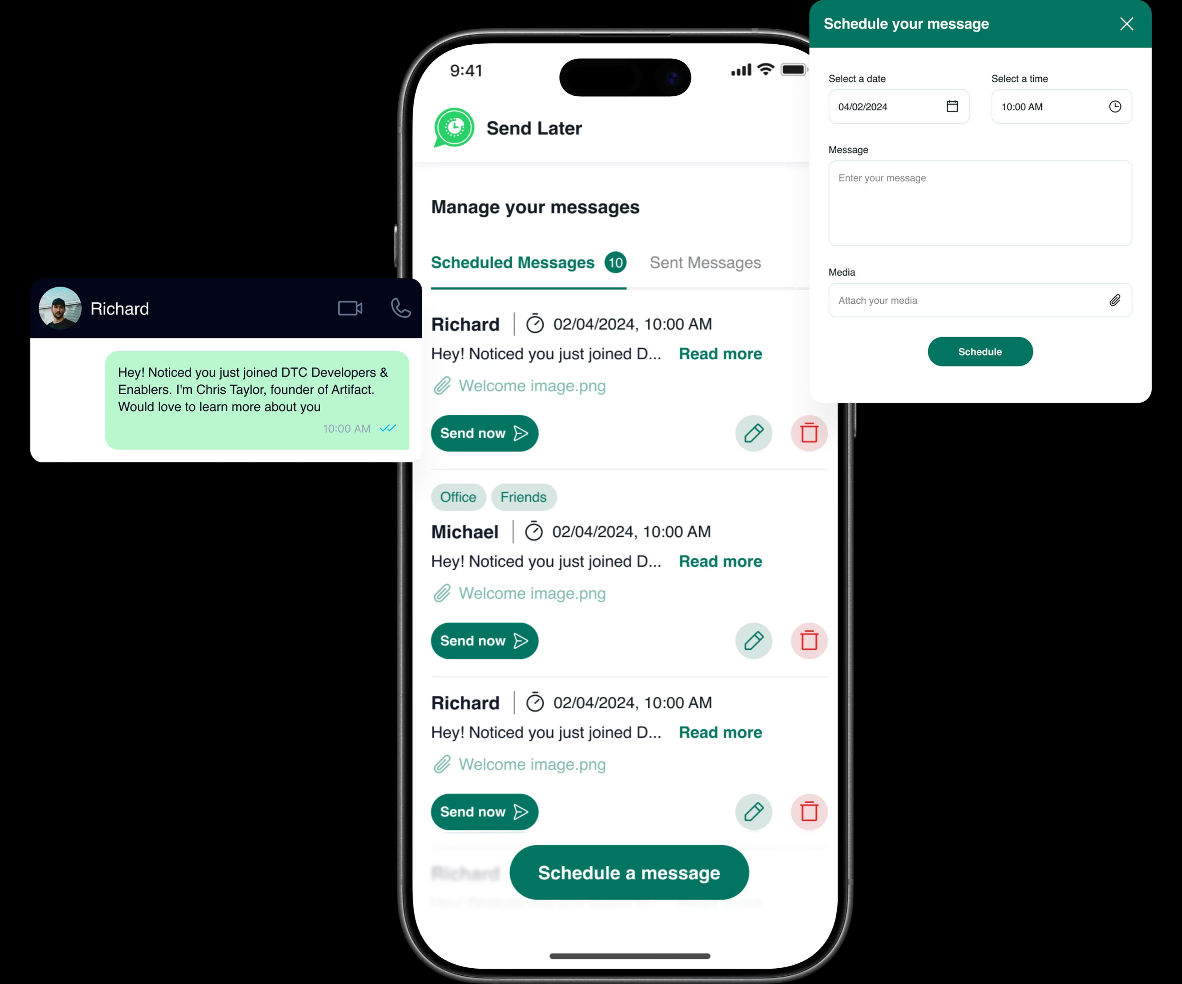 Send Later app preview