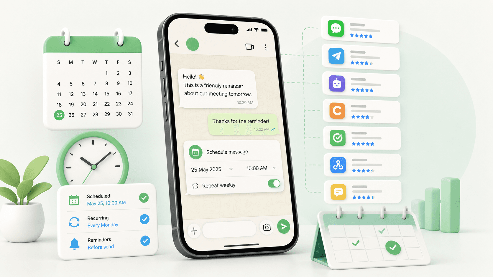 Top 7 WhatsApp Message Schedulers Compared (Free & Paid)